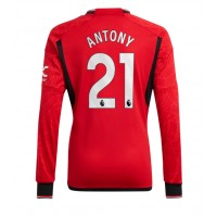 Camiseta Manchester United Antony #21 Primera Equipación 2023-24 manga larga
